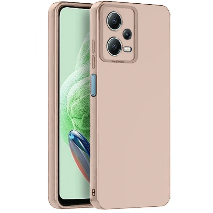 Xiaomi Redmi Note 12 Pro 5G Kılıf Nano içi Kadife Silikon - Pudra