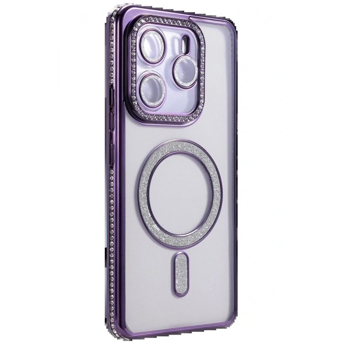 Xiaomi Redmi Note 14 4G Joke Simli Magneticsafe Kılıf - Derin Mor