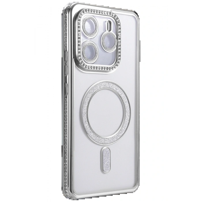 Xiaomi Redmi Note 14 4G Joke Simli Magneticsafe Kılıf - Gümüş