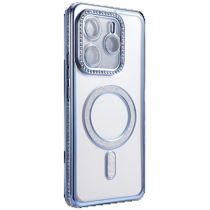 Xiaomi Redmi Note 14 4G Joke Simli Magneticsafe Kılıf - Mavi