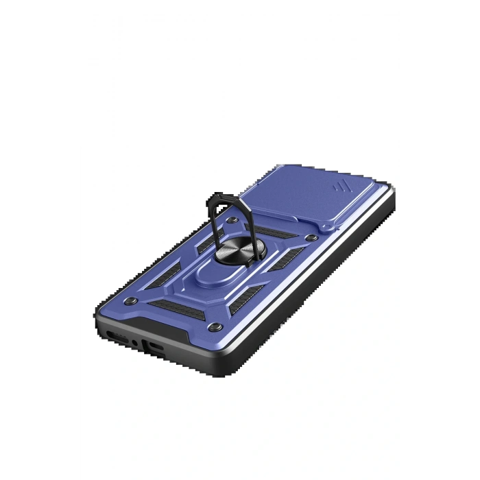 Xiaomi Redmi Note 14 4G Pars Lens Yüzüklü Silikon - Lacivert