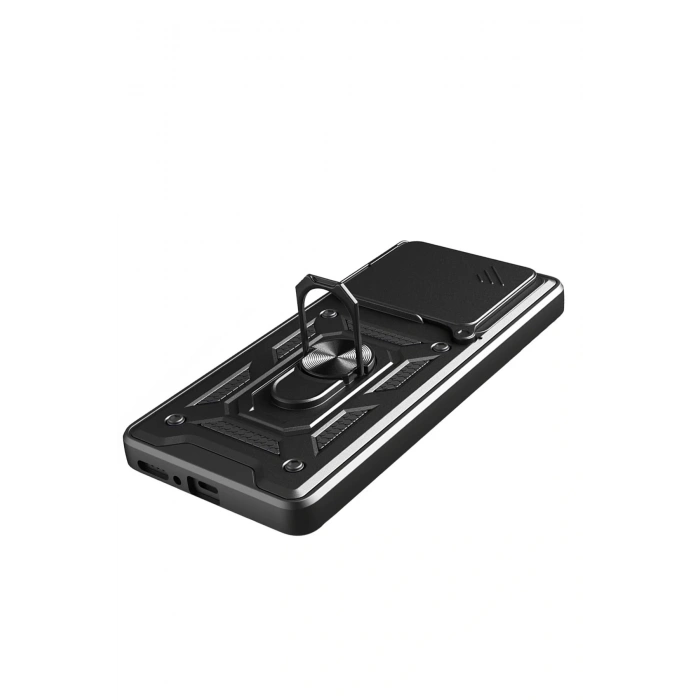 Xiaomi Redmi Note 14 4G Pars Lens Yüzüklü Silikon - Siyah