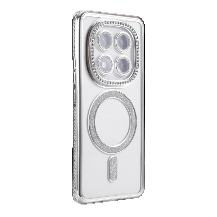 Xiaomi Redmi Note 14 Pro 4G Joke Simli Magneticsafe Kılıf - Gümüş