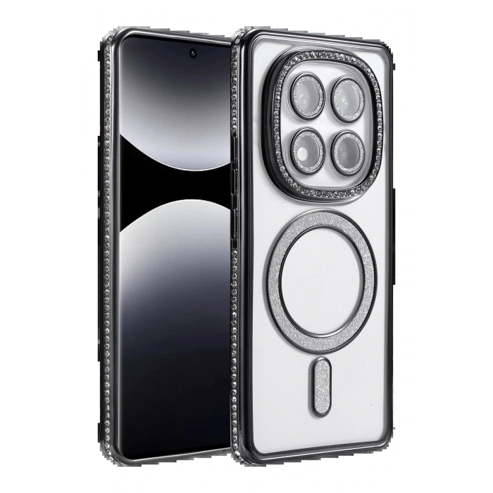 Xiaomi Redmi Note 14 Pro 4G Joke Simli Magneticsafe Kılıf - Siyah