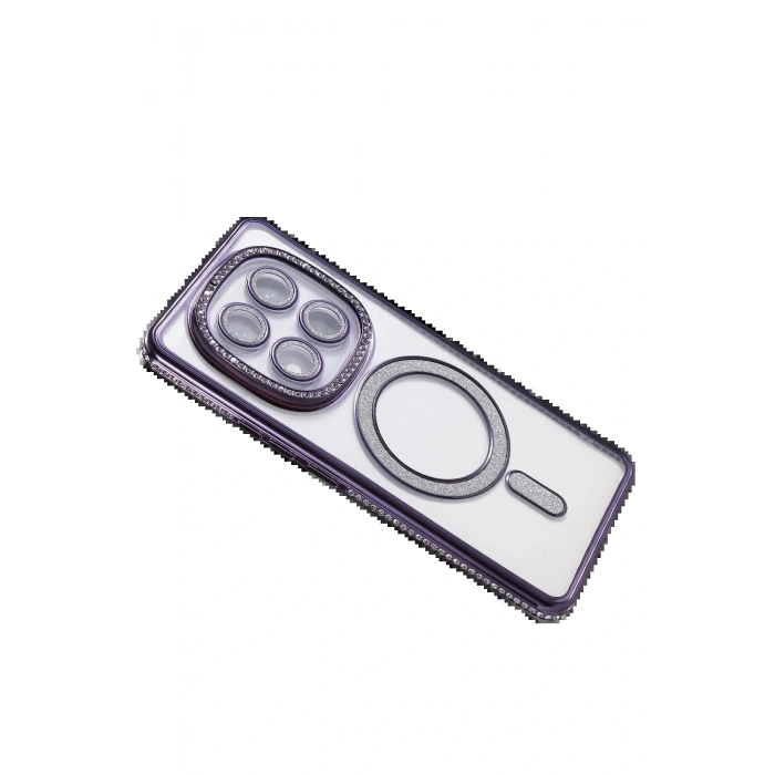 Xiaomi Redmi Note 14 Pro 5G Joke Simli Magneticsafe Kılıf - Derin Mor