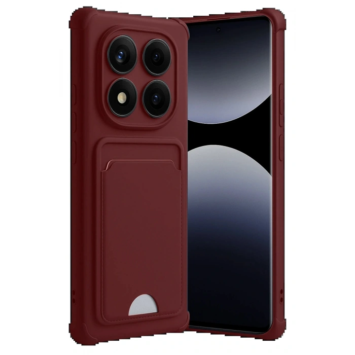 Xiaomi Redmi Note 14 Pro Plus Kelvin Kartvizitli Silikon - Bordo