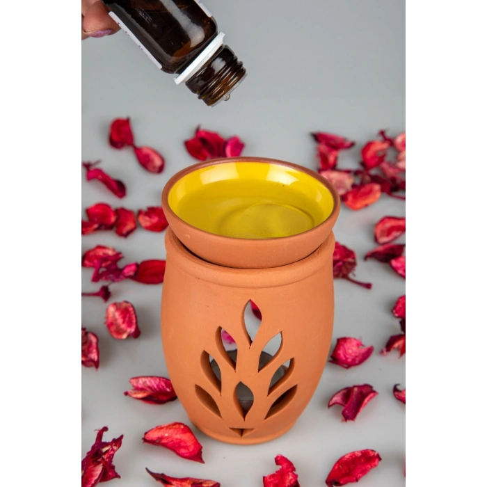 Yaşam Çiçeği El Yapımı Çömlek Buhurdanlık Tütsülük