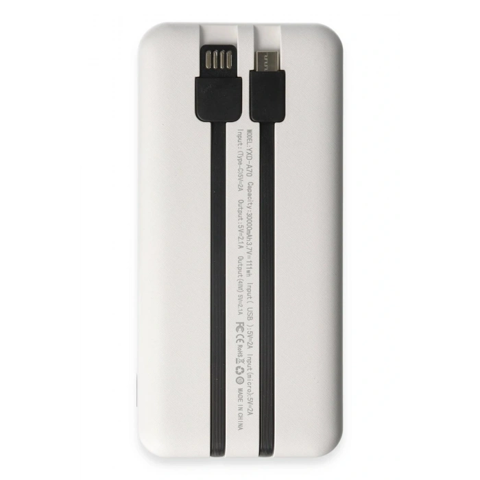 Yosonda A70 4in1 30.000 mAh Powerbank - Beyaz