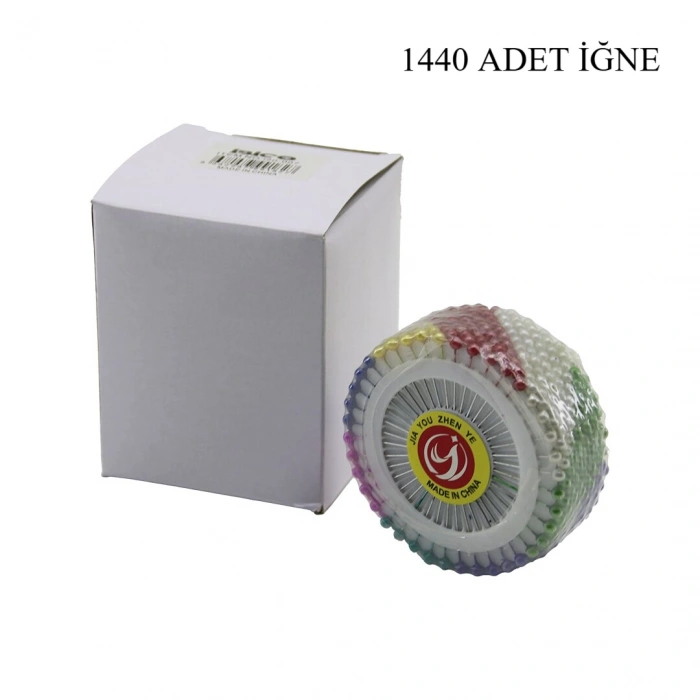 Yuvarlak Disk Standlı 1440 Adet Renkli Toplu Başörtü İğnesi (4172)