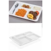 1 Adet  5 Bölmeli Kırılmaz Tabldot Tabak Self Servis Yemekhane Okul Lokanta Tabildot (40 cm x28 cm)