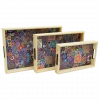 3 Boy Ahşap Tepsi Desenli Zemin 16x26 - 21x31 - 24x34cm (4172)