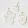 3lü Basic Bebe Takım Ekru