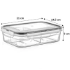4 Bölmeli Sızdırmaz Contalı Kilitli Kapaklı 1 Litre Erzak Saklama Kabı -lc520 (4172)