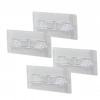 4pcs  Raf Ayak Aparatı   Şeffaf Pvc Yapışkanlı + Vidalanabilir   2x10cm (4172)
