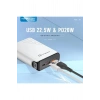 A6Q 22.5W Usb 3.0 ve 20W Type-C Çıkışlı 10.000 mAh PD Powerbank - Beyaz