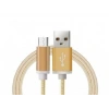 Android Örgü Şeklinde Renkli Çelik Şarj Data Kablosu - Gold