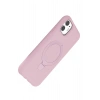 Apple iPhone 11 Regal Magsafe Standlı Kapak - Açık Pembe