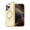 Apple iPhone 14 Pro Max Live Diamond Magsafe Kapak - Sarı