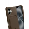 Apple iPhone 17 Kelvin Kartvizitli Silikon - Kahverengi