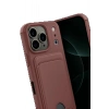 Apple iPhone 17 Pro Kelvin Kartvizitli Silikon - Bordo