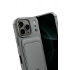 Apple iPhone 17 Pro Kelvin Kartvizitli Silikon - Gri