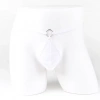 Fantezi Beyaz Transparan Halkalı Tül Erkek String Seksi Erkek İç Çamaşırı