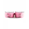 Fantezi Deri Seksi Pembe Kedi Maske Kelepçe Kırbaç Seti ( 3lü Set)