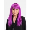 Fuşya Renk Düz Kesim Uzun Parti Peruğu Takma Saç (4172)