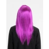 Fuşya Renk Düz Kesim Uzun Parti Peruğu Takma Saç (4172)