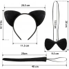 Kedi Kostüm Taç Kuyruk Papyon Seti 1 Adet (4172)