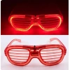 Kırmızı Led Işıklı Parti Gözlüğü - Neon Glow Şerit Gözlük 3 Modlu (4172)