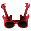 Kırmızı Renk Rockn Roll Gitar Şekilli Parti Gözlüğü 15x15 Cm (4172)