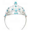 Mavi Taşlı Elsa Çocuk Tacı Prenses Tacı Kraliçe Tacı 16x14 Cm (4172)