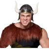 Mega Boynuzlu Viking Ivar Kaskı Eskitilmiş Desen Gümüş Renk (4172)