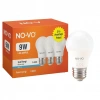 No-vo 3lü Avantaj Paket 9w Beyaz Led Ampul E27 806lm 6500k 15.000 Saat Ömür (4172)