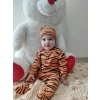Pooh Desenli Zebra Çizgili Şapkalı Sweatli 3lü Kız Erkek Bebek Tulumu(sarı) Sarı