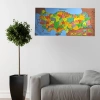 Renkli Türkiye Haritası Manyetik Yapıştırıcı Gerektirmeyen Duvar Stickerı 118 Cm * 56 Cm (4172)