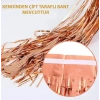 Rose Gold Püsküllü Kapı Perdesi - Parti, Bekarlığa Veda, Doğum Günü 1x2 M (4172)