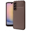 Samsung Galaxy A56 Kılıf Auto Focus Karbon Kapak - Kahverengi