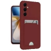 Samsung Galaxy M15 Kelvin Kartvizitli Silikon - Bordo