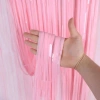 Soft Pembe Püsküllü Kapı Perdesi - Parti, Baby Shower, Cinsiyet Partisi 1x2 M (4172)
