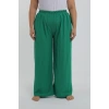 venüsshopping- Kadın Büyük Beden Yeşil Rahat Kesim Baggy Tek Alt