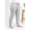 venüsshopping- Kadın Pamuklu Büyük Beden Alt Pijama Gri