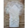Yenidoğan Sahra Lucky Baby Nakışlı Kundak Bebek Battaniyesi Ekru