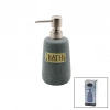 Yuvarlak Gri - Mat Desen Seramik Sıvı Sabunluk (4172)