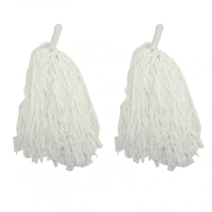 1 Çift ( 2 Adet ) Beyaz Renk 23 Nisan Gösteri Ponponu (4172)