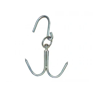 10 mm Kasap Et Kancası - 2'li Dönerli Set - Et İşleme - Hijyenik - Düzenli - Dayanıklı - Uzun Ömürlü