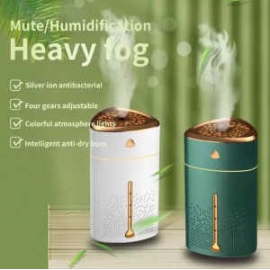 1000 Ml Ultrasonik Hava Nemlendirici Işıklı Buhar Makinesi Ve Aroma Difüzörü (4172)