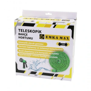 25mt Teleskopik Uzayan Bahçe Hortumu 7 Fonksiyon Ayarlı Tetikli Tabanca (4172)