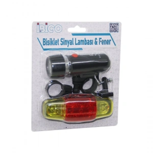 2in1 Bisiklet Feneri Sinyalli Lamba Pilli (4172)
